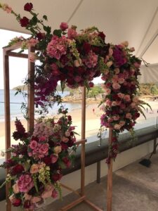 fresh flower wedding arch in Singapore