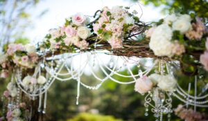 fresh flower wedding arch rental in Singapore