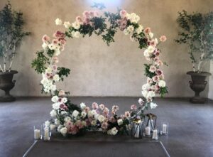 Round wedding flower arch