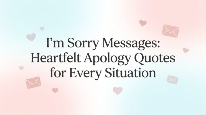 I'm Sorry Messages Heartfelt Apology message for Every Situation