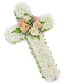 FC-02 Gentleness Funeral Cross Arrangement