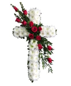 WS-21 TRIBUTE FUNERAL CROSS WREATH