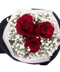 3 red rose bouquet Singapore