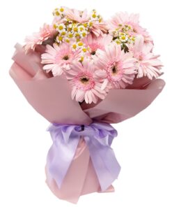 pink gerbera korean style flower bouquet