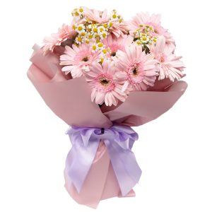 pink gerbera korean style flower bouquet