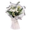 3 white rose korean flower bouquet singapore