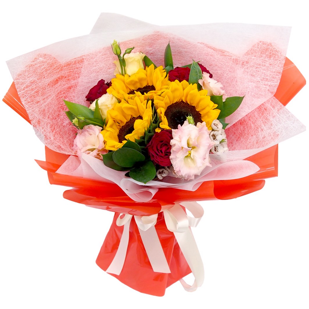 sunflower korean hand bouquet