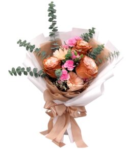 Brown tinted korean hand bouquet