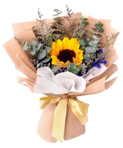 Single sunflower korean hand bouquet