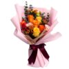 6 orange rose yellow rose korean hand bouquet