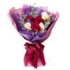 dark red rose korean hand bouquet