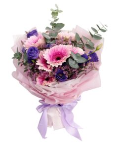 6 gerbera pink theme korean bouquet