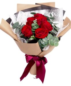 6 red rose korea bouquet