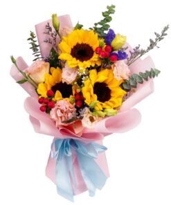 3 stem Sunny flower korean hand bouquet