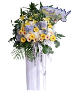 beautifully-arranged condolence flowers