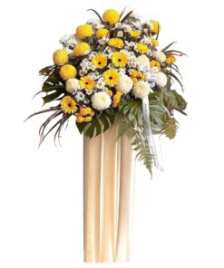 美丽高贵的殡仪和丧礼花圈