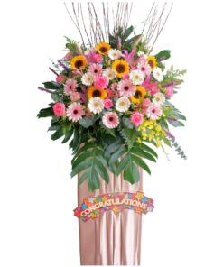 CS-72 FLAMING CONGRATULATORY FLOWER STAND