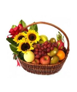 sunflower flower fruit basket for hospital