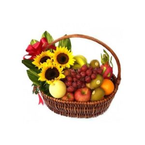 sunflower flower fruit basket for hospital