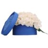 White Hydrangea in blue dim sum flower box