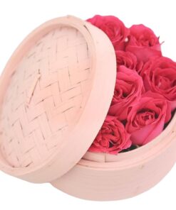 shop dark pink dim sum flower box arrangement Singapore (15)
