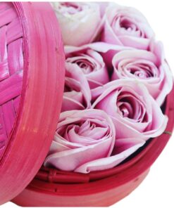 pink roses dim sum flower box arrangement Singapore