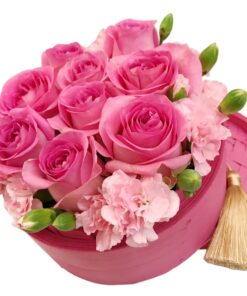 rose and carnation dim sum flower box