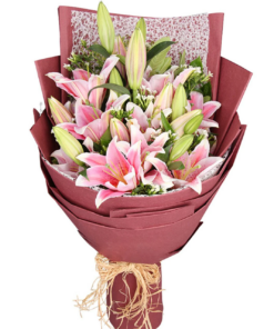 pink lilies giant jumbo bouquet Singapore (42)