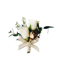 WC-09 Mini White Rose (2) Corsage