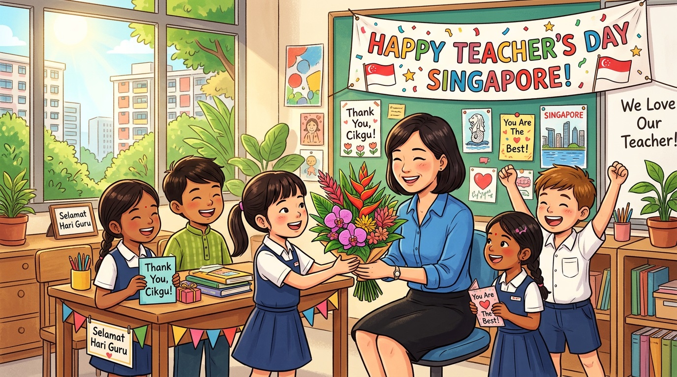 teacher day flower greetings
