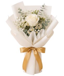 KSB-08 Pleased Single stalk rose white